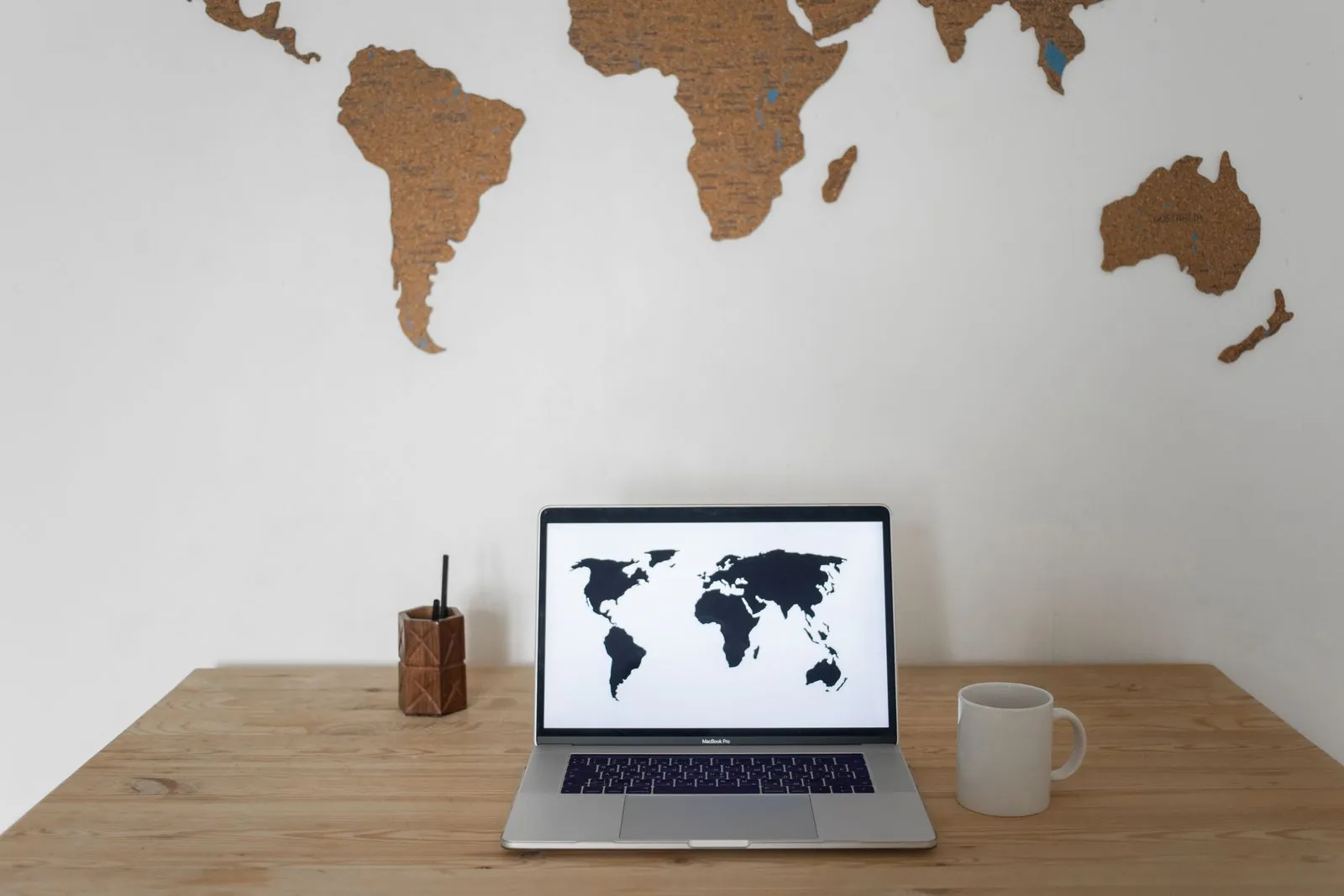 World map with pins marking multi-shore contact-center locations